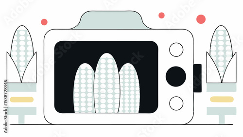 Corn on the Cob in a Modern Minimalist Style