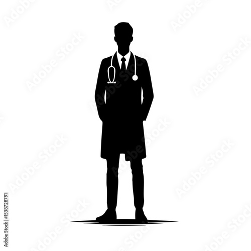 Silhouette Of Doctor Medical Professional Healthcare Physician Patient Care Health Medicine Treatment Diagnosis