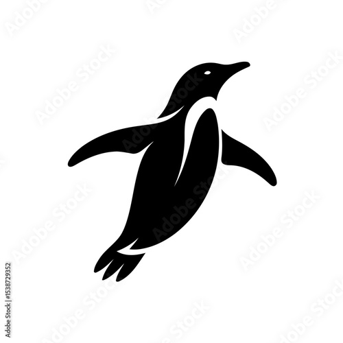 Penguin Silhouette Stunning Vector Graphic