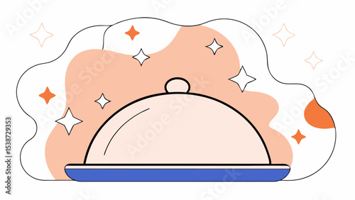 Elegant Food Dome, Restaurant Serving Dish