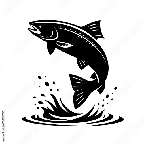 Salmon Leaping Of Fish Jumping Out Of Water