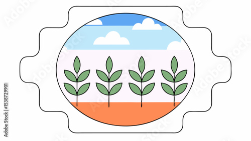 Growing Plants in Field Under Blue Sky