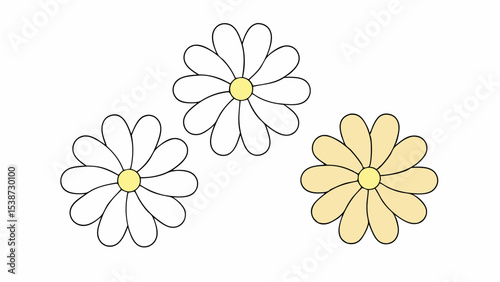 Simple Daisies, Floral Design Elements