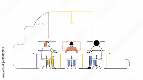 Teamwork, Office Workers, Collaborative Work