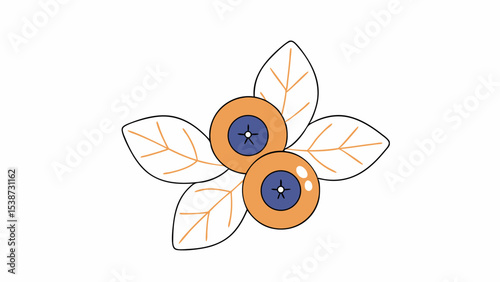 Cartoon Blueberry Illustration