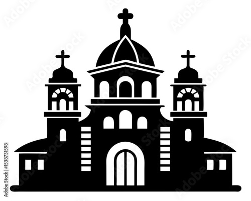 Parroquia de San Miguel Arcángel Vector Art