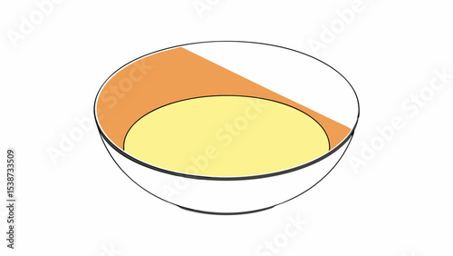 Simple Illustration of a Bowl of Soup