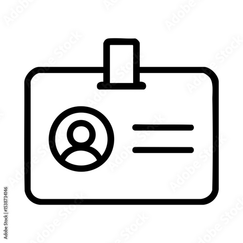 Student ID badge icon for school identity