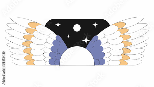 Celestial Wings Design Element