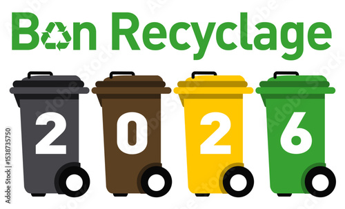 Bonne Année 2026 poubelles recyclage 4