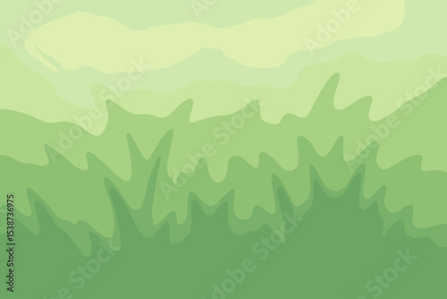 Abstract green background with blurred grass silhouettes. Soft focus nature backdrop with pastel gradient. Vector illustration for spring, summer, eco, wellness and freshness concepts.