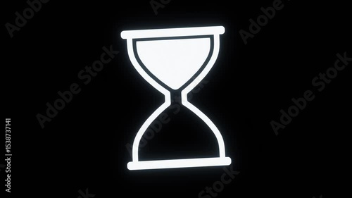 Hourglass Animated Icon, Looping video