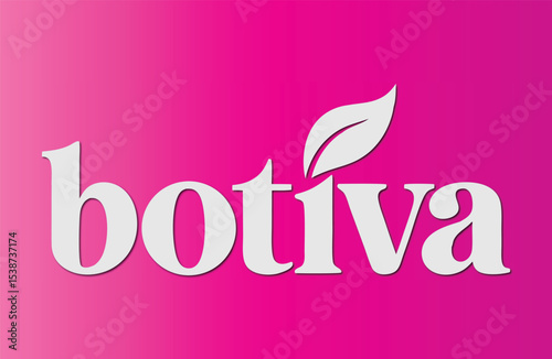 Botiva Logo Featuring Green Typography and Leaves