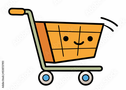 Trolly Icon Minimalist concept vector illustration