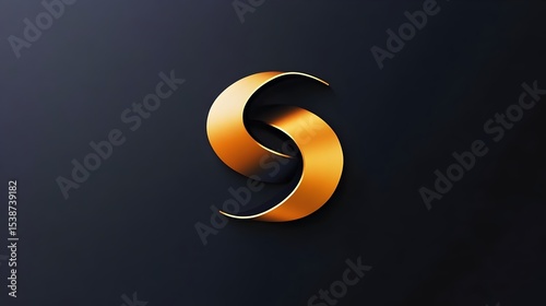 Golden ribbon-like “S” logo with 3D metallic effect on dark background.
Concept : Represents luxury, elegance, innovation, and professionalism in branding and design.