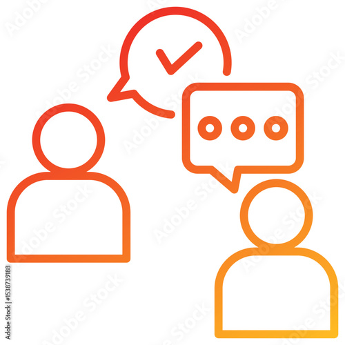 Discussion Line Gradient Icon