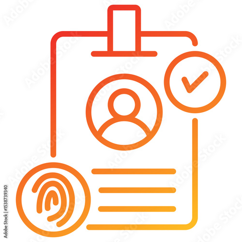Identified Line Gradient Icon
