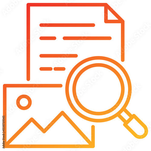 Evidence Line Gradient Icon