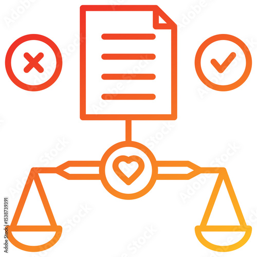 Ethical Line Gradient Icon