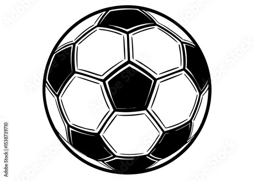 Soccer ball icon. Black soccer ball icon in flat style, isolated on a vintage style Minimalist concept vector illustration