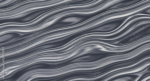 Abstract Gray and White Liquid Wave Pattern Seamless Texture