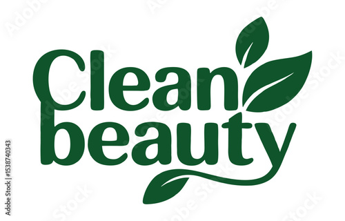 Cleanbeauty logo featuring leaves, promoting natural beauty.