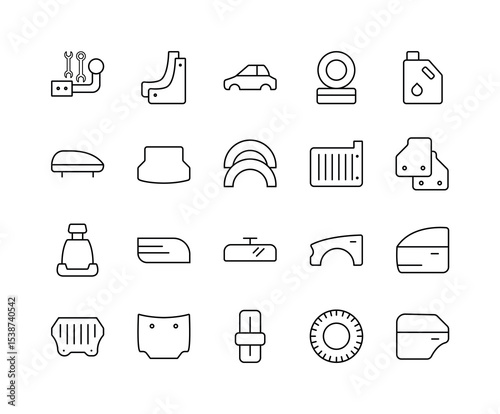 Auto parts 2 vector icon designs,