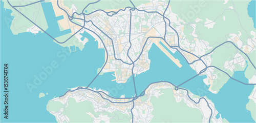 Layered editable vector illustration outline of HongKong,China.