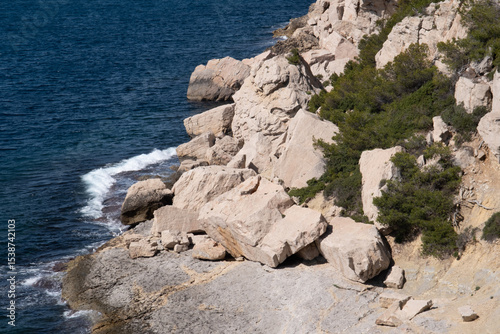 Coastal environments from the Mediterranean coast. Shot during 3 days of hiking in the Calanques, south of France, close to Marseille.