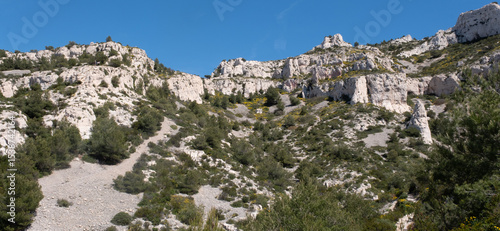 Coastal environments from the Mediterranean coast. Shot during 3 days of hiking in the Calanques, south of France, close to Marseille.