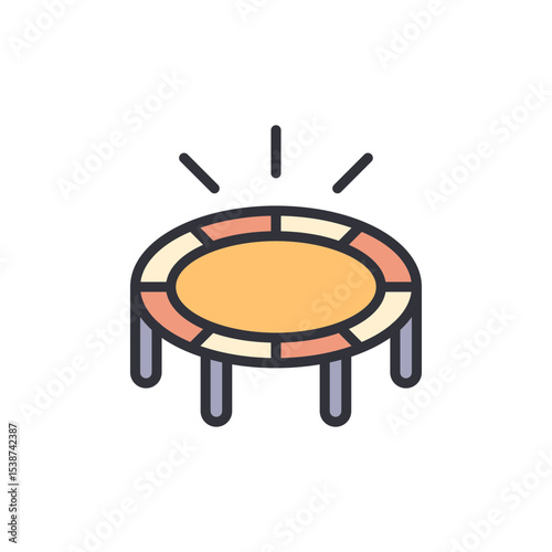 Vibrant Trampoline Illustration On A Transparent Canvas For Recreational Joy