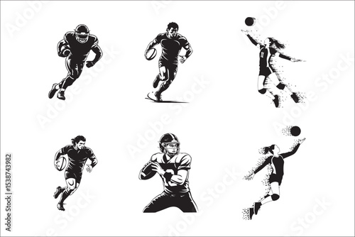 American Football Player Silhouette

Quarterback Throw Vector Design

Touchdown Action Football Illustration

Helmeted Football Player Silhouette

Gridiron Football Sport Vector Art
