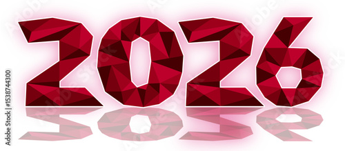 2026 polygones rouges vecteurs