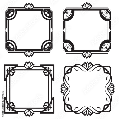 Professional Decorative Bamboo Floral Border Packs

