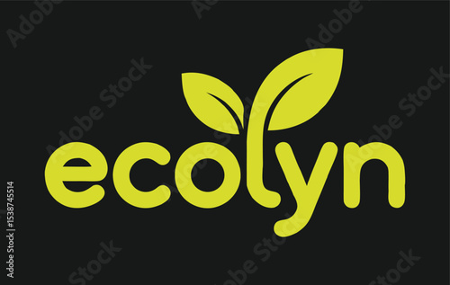 Eco-friendly logo design featuring "Ecolyn" and leaves