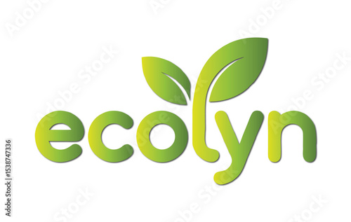 Eco-friendly logo design featuring "Ecolyn" and leaves