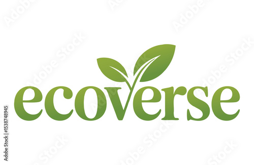 Ecoverse logo with green leaves, representing sustainability.