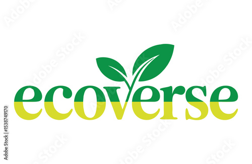Ecoverse logo with green leaves, representing sustainability.