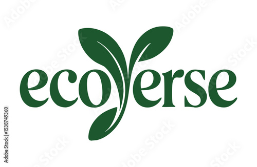 Ecoverse logo with green leaves, representing sustainability.