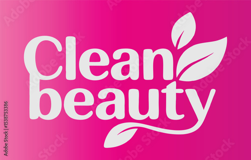 Clean Beauty Logo, Emphasizing Natural Skincare