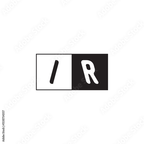 Initial Alphabet Vector Monogram Logo Design Alphabet Unique Simple Bold IR