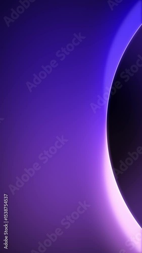 Abstract purple background with illuminated shapes for modern technology visuals