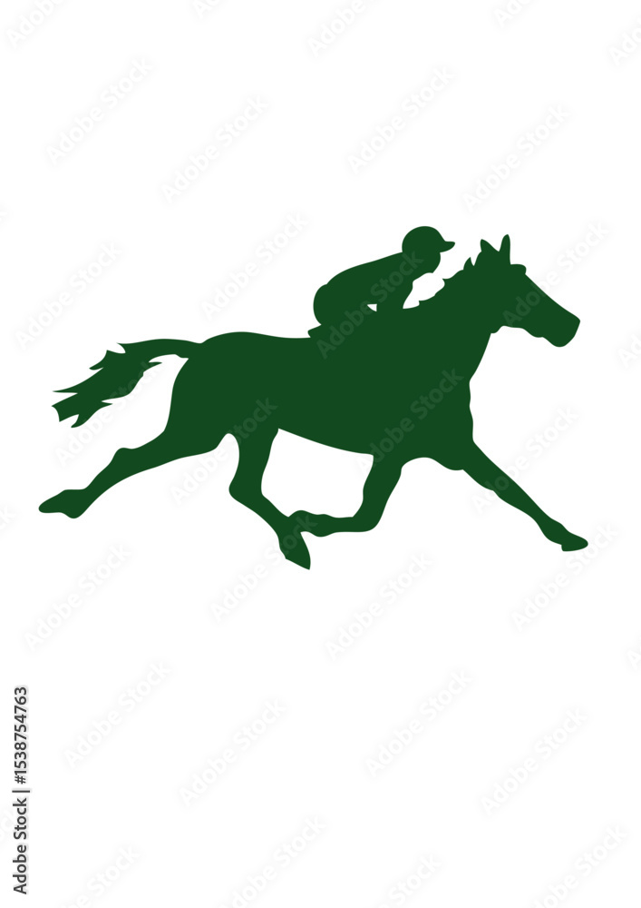 Fototapeta premium cheval course hippique jockey