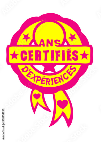 ajouter age ans anniversaire certifie experience logo tampon