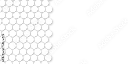White tiles wall. round marble textures, ball tiles. Top view pavement circle block white texture with seamless patterns floor background. Air Bubble wrap texture background. Textured Background.