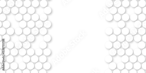 White tiles wall. round marble textures, ball tiles. Top view pavement circle block white texture with seamless patterns floor background. Air Bubble wrap texture background. Textured Background.