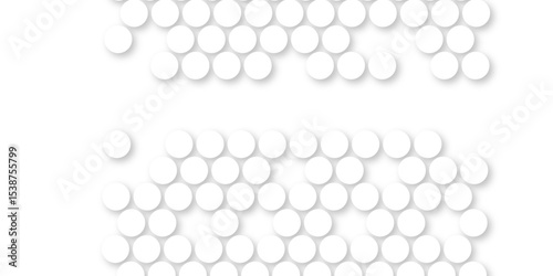 White tiles wall. round marble textures, ball tiles. Top view pavement circle block white texture with seamless patterns floor background. Air Bubble wrap texture background. Textured Background.