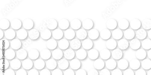 White tiles wall. round marble textures, ball tiles. Top view pavement circle block white texture with seamless patterns floor background. Air Bubble wrap texture background. Textured Background.