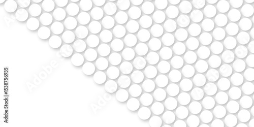 White tiles wall. round marble textures, ball tiles. Top view pavement circle block white texture with seamless patterns floor background. Air Bubble wrap texture background. Textured Background.