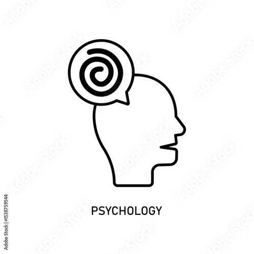 Icon a psychology, isolated against a clean background.
